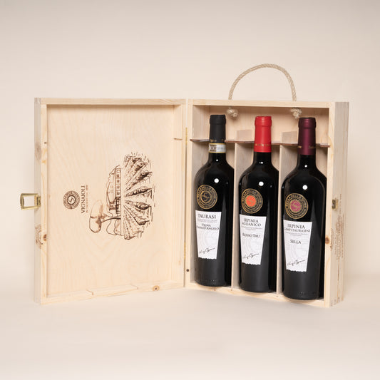 Confezione in legno 3 Vini Rossi